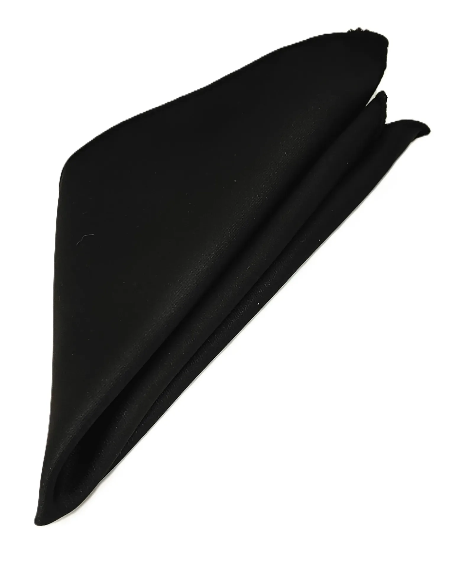 [VPS001] VOICI France Solid Pocket Square for Men Black Color