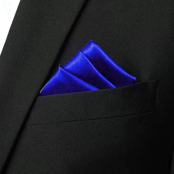 [VPS003] VOICI France Velvet Pocket Square for Men Royal Blue Color