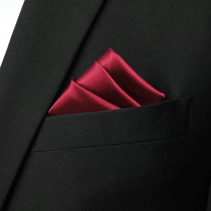 [VPS004] VOICI France Velvet Pocket Square for Men Maroon Color