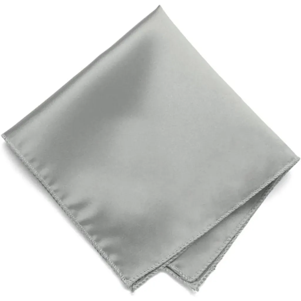 [VPS008] VOICI France Velvet Pocket Square for Men Grey Color