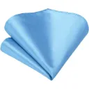 VOICI France Velvet Pocket Square for Men Sky Blue Color