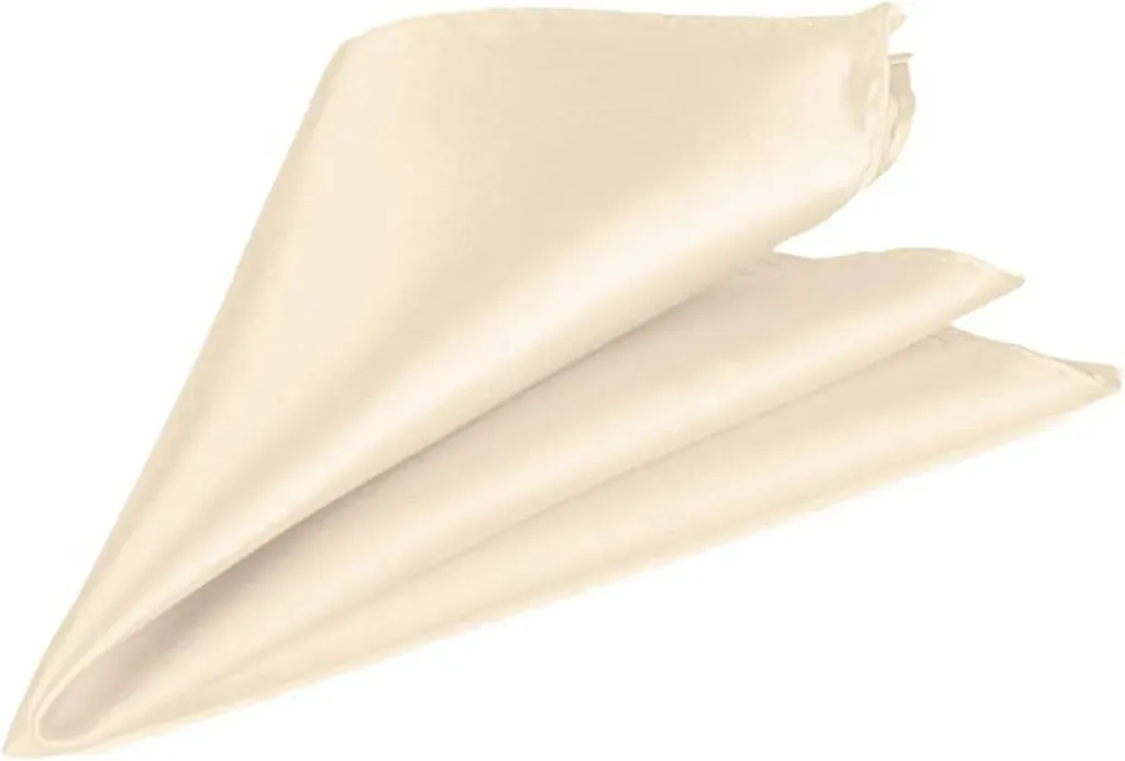 [VPS019] VOICI France Velvet Pocket Square for Men Off White Color