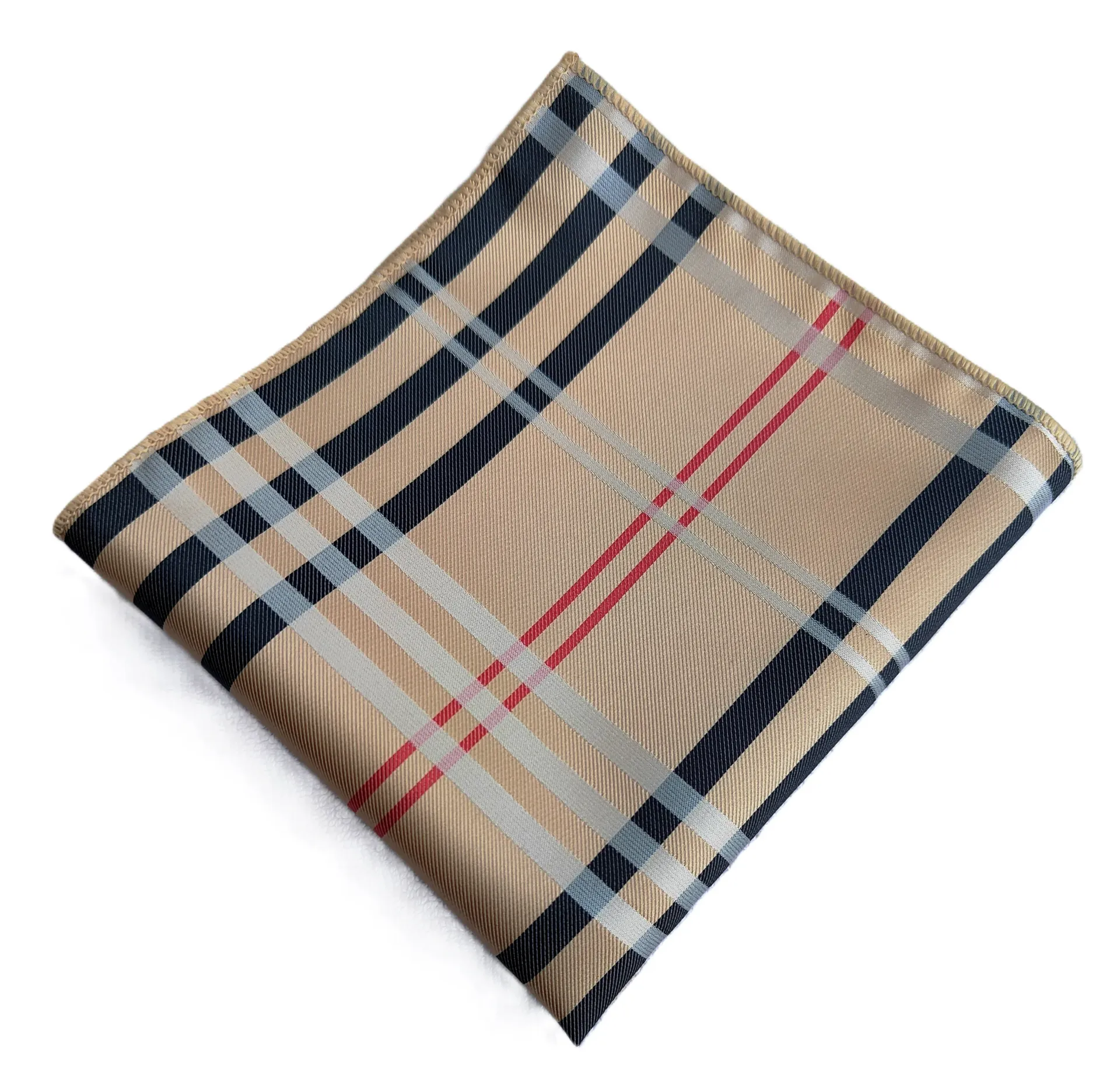 [VPS253] VOICI Checkred Self-Design Pocket Square
