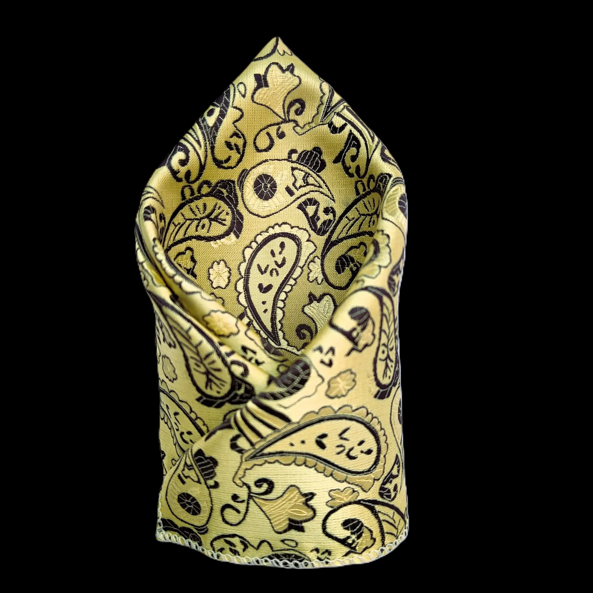 VOICI Paisley and Self-Design Pocket Square