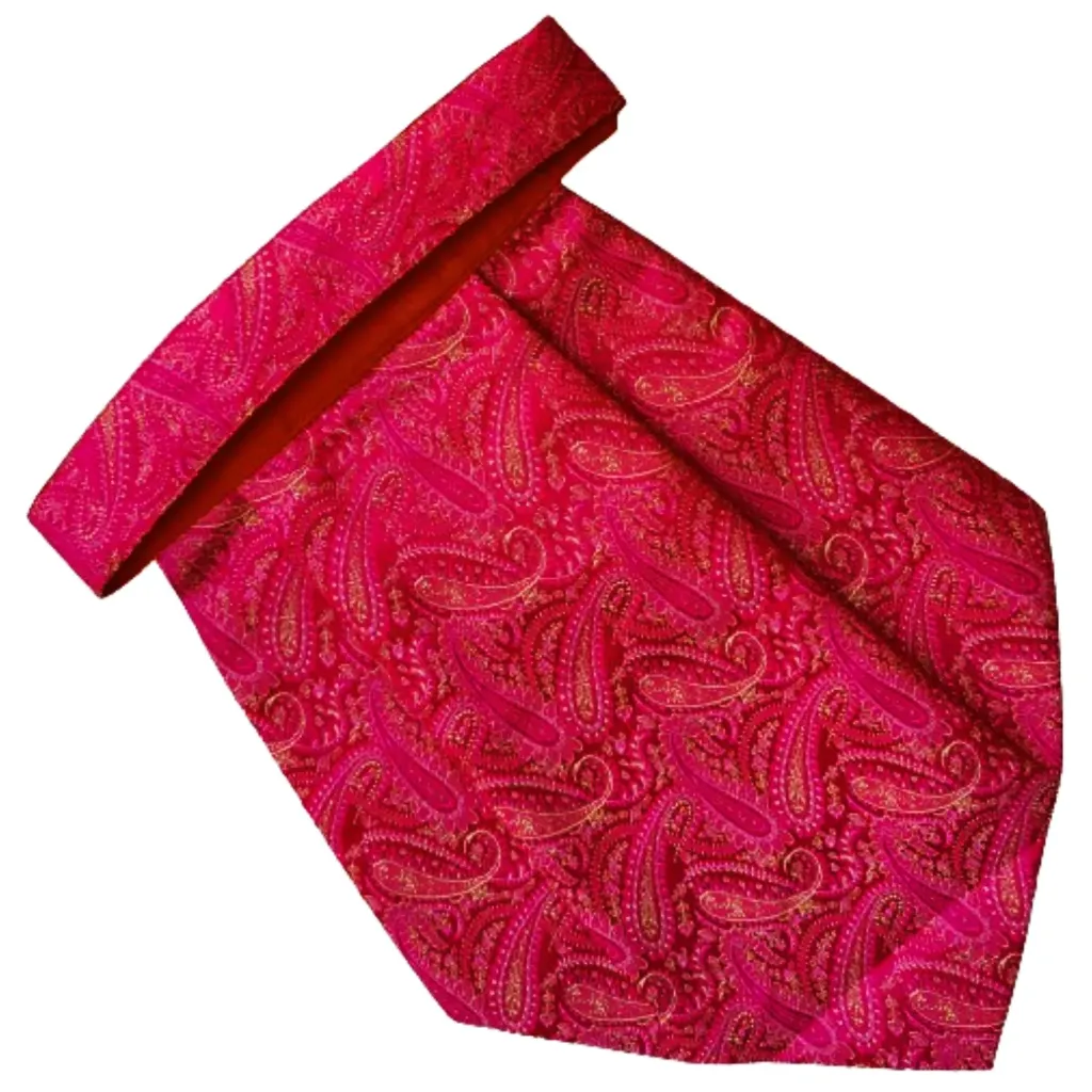 [VCR1464] VOICI France Mens Paisley Cravat ascot NeckTie Pocket Square Microfiber Fabric Free Size