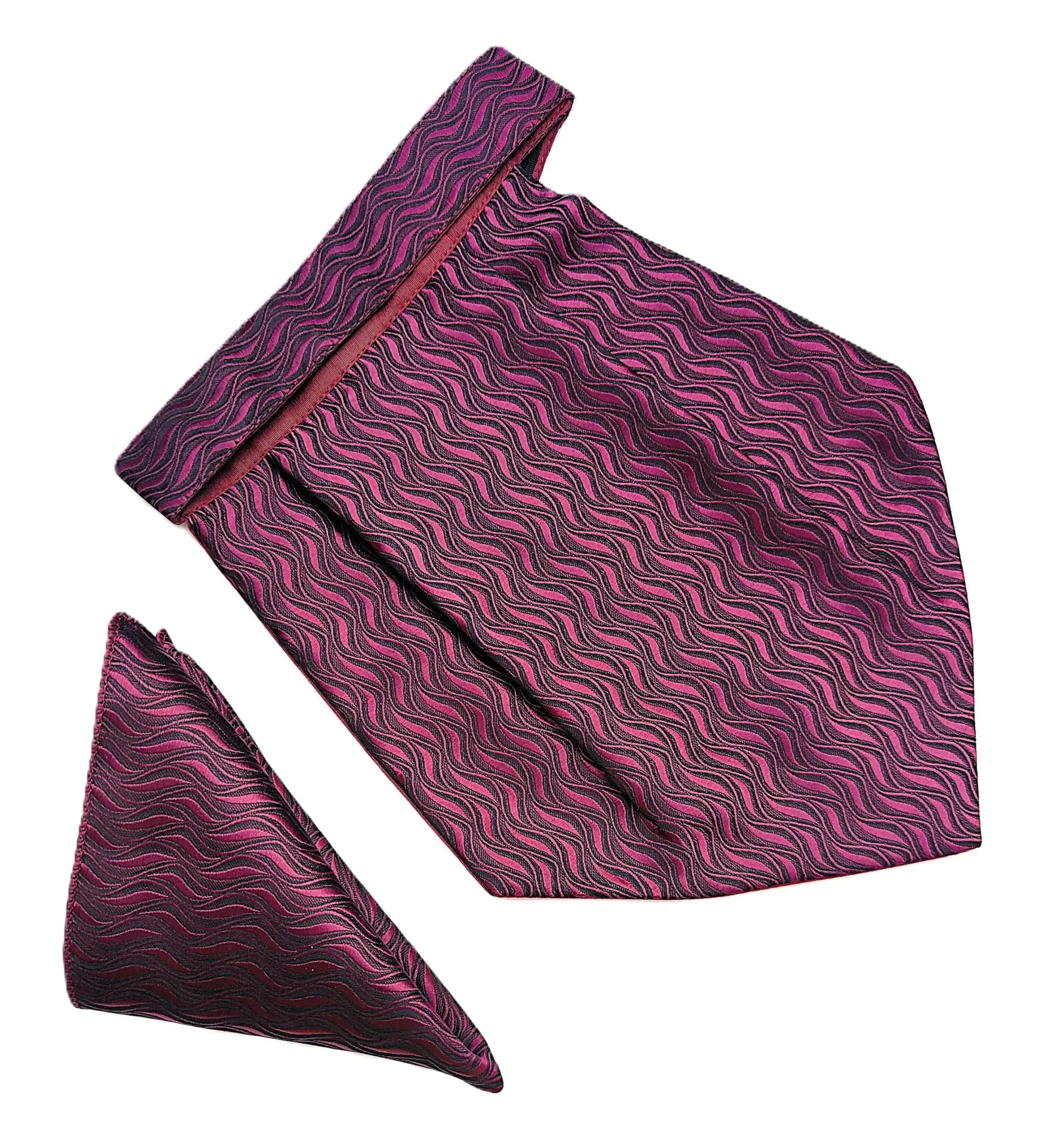 VOICI France Mens Paisley Cravat ascot NeckTie Pocket Square Microfiber Fabric Free Size
