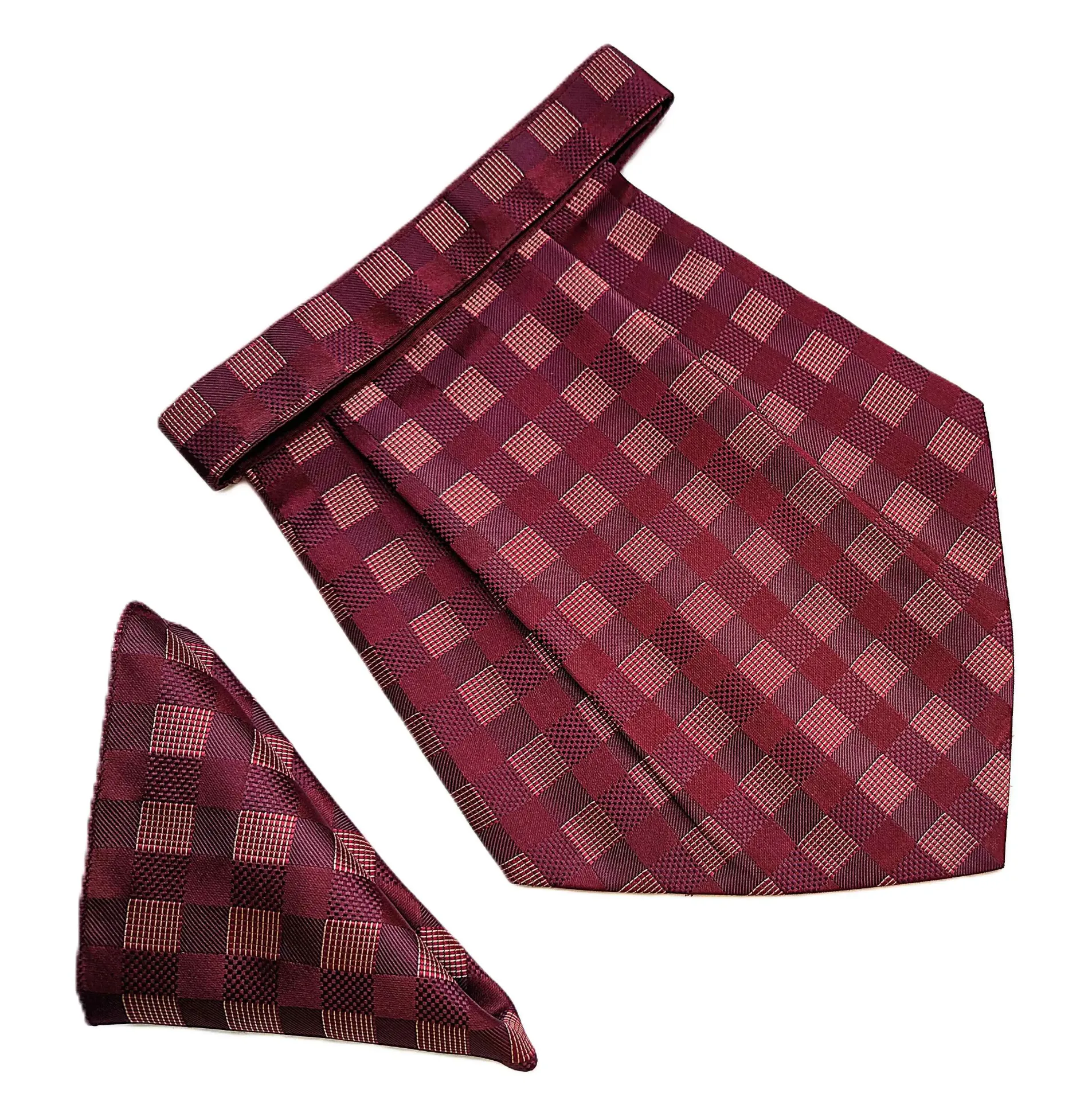 VOICI France Mens Paisley Cravat ascot NeckTie Pocket Square Microfiber Fabric Free Size