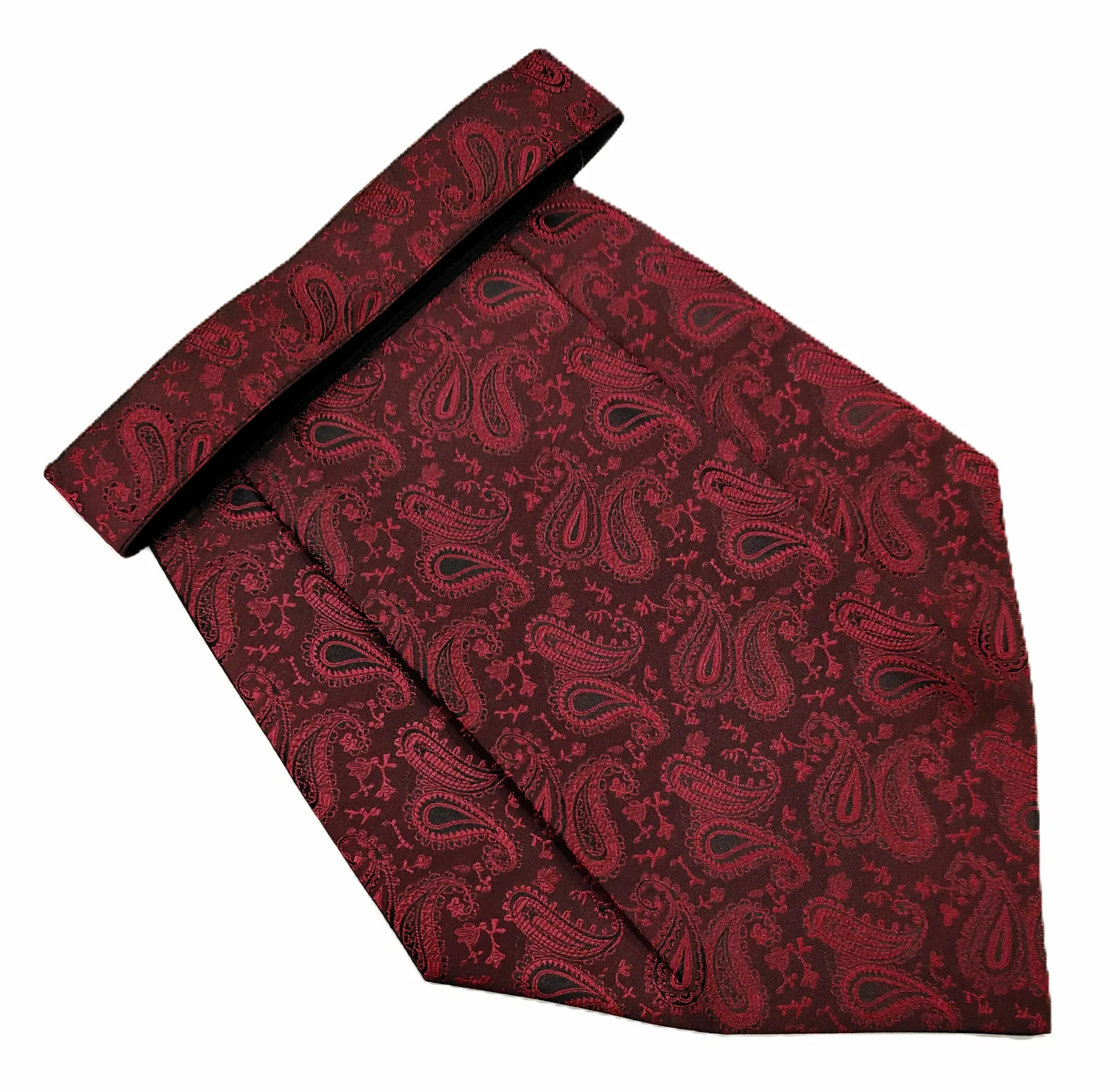 [VCRO1848] VOICI France Mens Paisley Cravat ascot NeckTie Pocket Square Microfiber Fabric Free Size