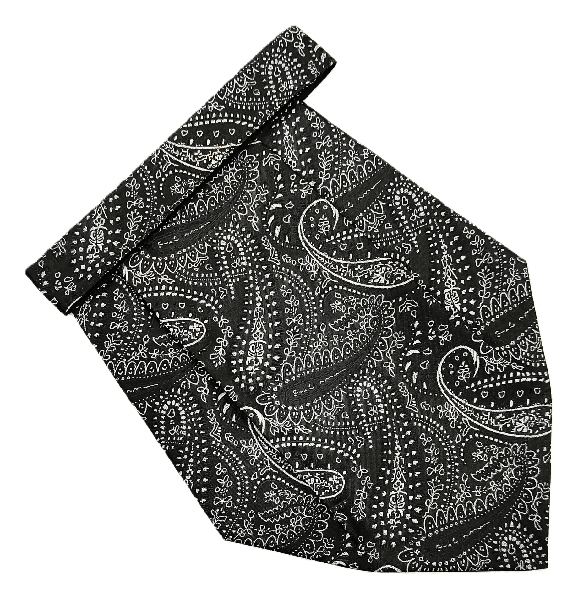 VOICI France Mens Paisley Cravat ascot NeckTie Pocket Square Microfiber Fabric Free Size