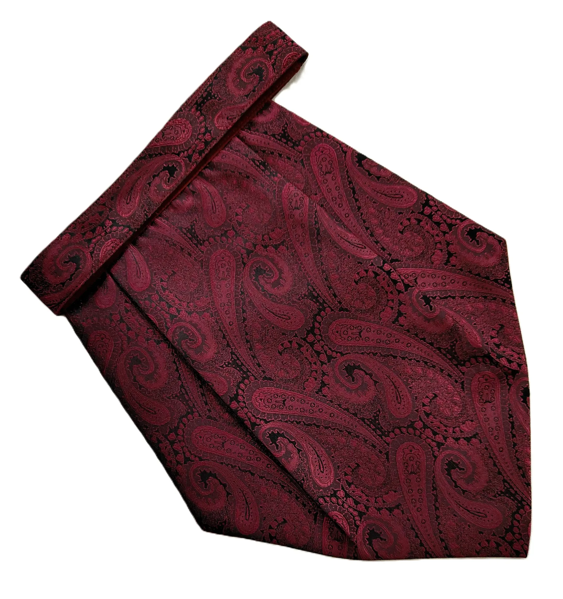[VCRO1903] VOICI France Mens Paisley Cravat ascot NeckTie Pocket Square Microfiber Fabric Free Size