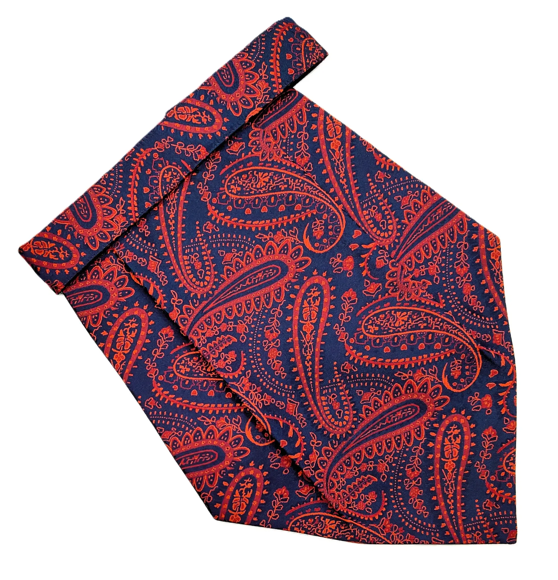 [VCRO1911] VOICI France Mens Paisley Cravat ascot NeckTie Pocket Square Microfiber Fabric Free Size