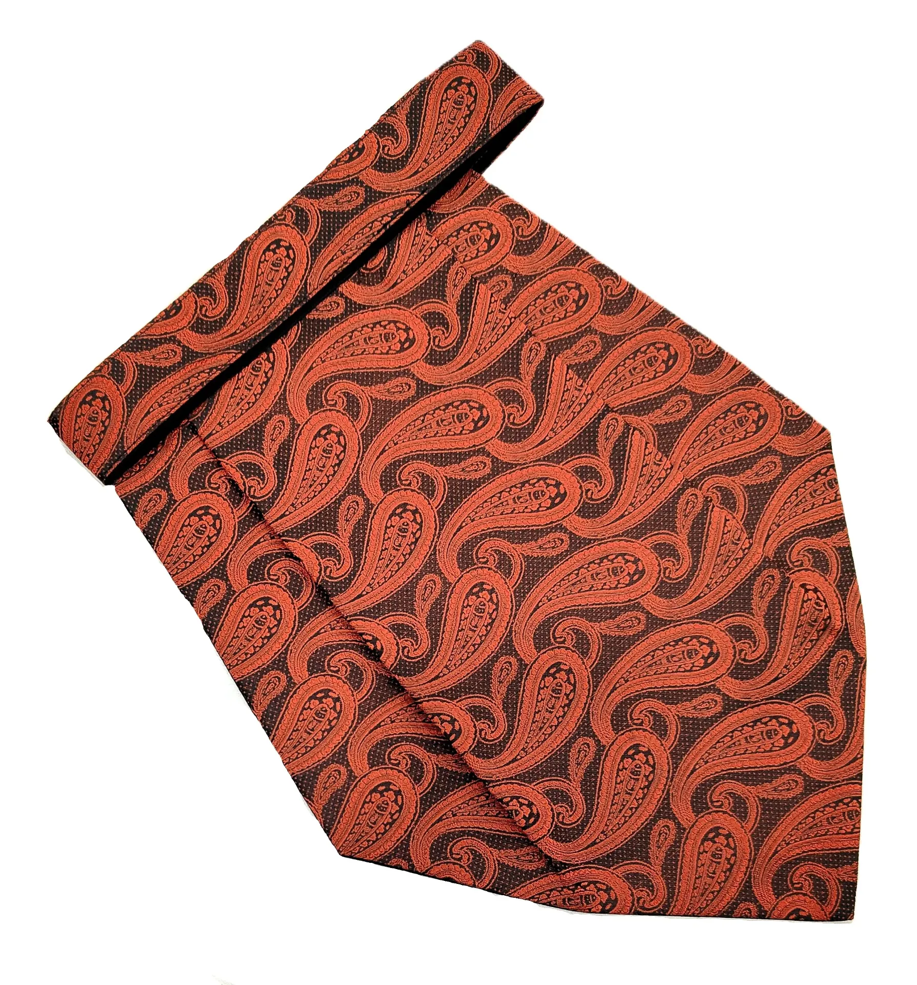 [VCRO1912] VOICI France Mens Paisley Cravat ascot NeckTie Pocket Square Microfiber Fabric Free Size