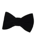Voici France Mens Bow Tie pure silky velvet fabric Black color adjustable bend free Size