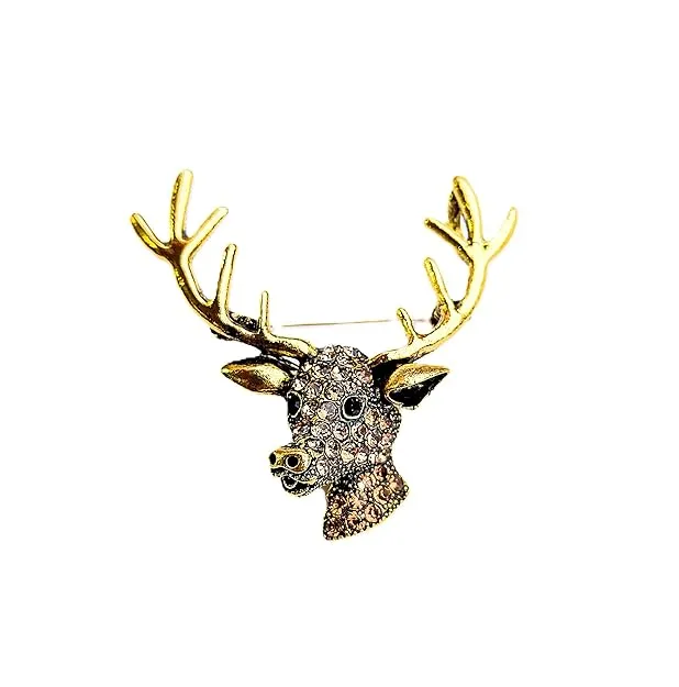 Voici France Men's & Women's Lapel Pin Brooch Tie Pin Boutonniere Stick Brooch for Suits tuxedo jaguar stone studded Silver golden black color Free size