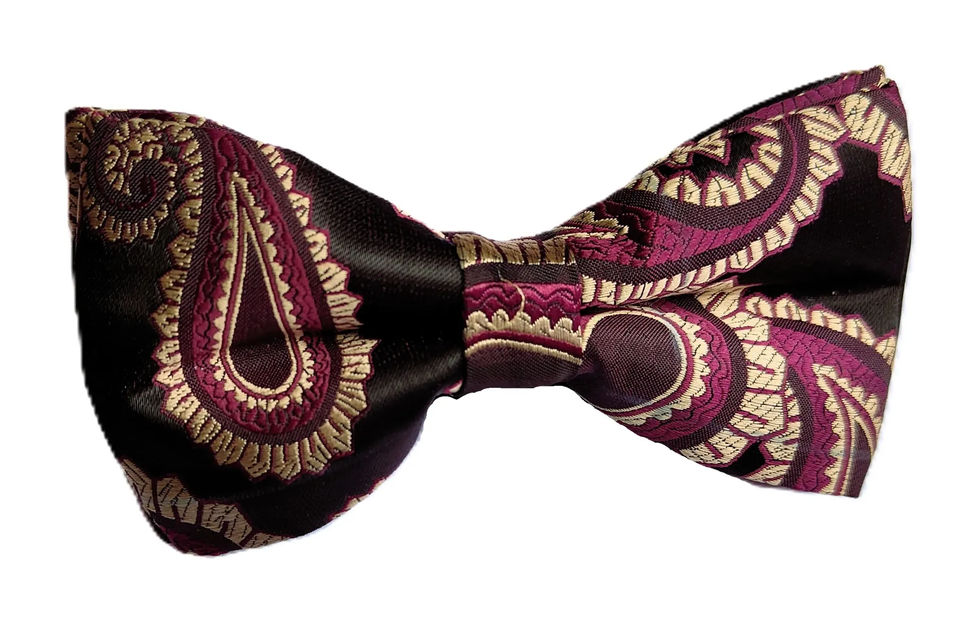 VOICI France Mens Self-Design Bow Tie & Pocket Square For Tuxedo or Dinner Jacket