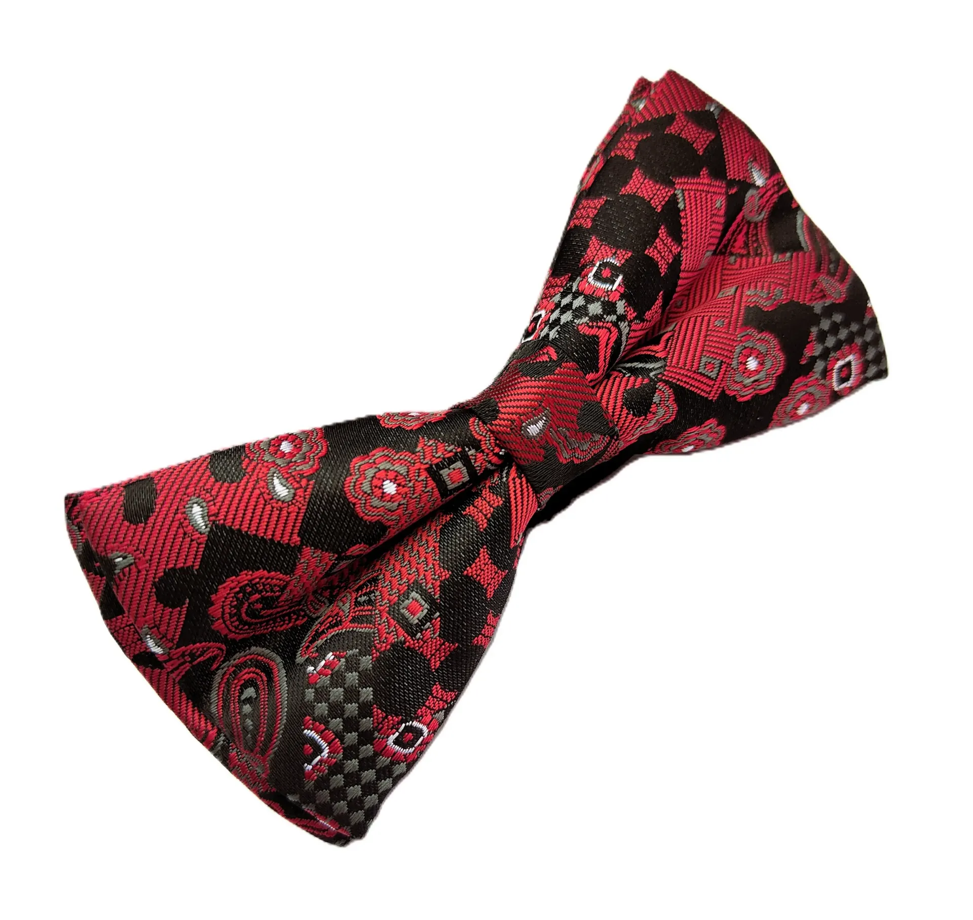 [VBP061] VOICI France Mens Self-Design Bow Tie & Pocket Square For Tuxedo or Dinner Jacket