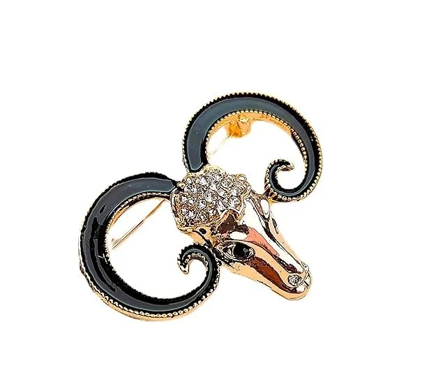Voici France Men's & Women's Lapel Pin Brooch Tie Pin Boutonniere Stick Brooch for Suits tuxedo jaguar stone studded Silver golden black color Free size