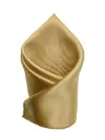 Voici France - Premium Golden Pocket Square microfiber Men Plain Satin Wedding Handkerchief Pocket Square