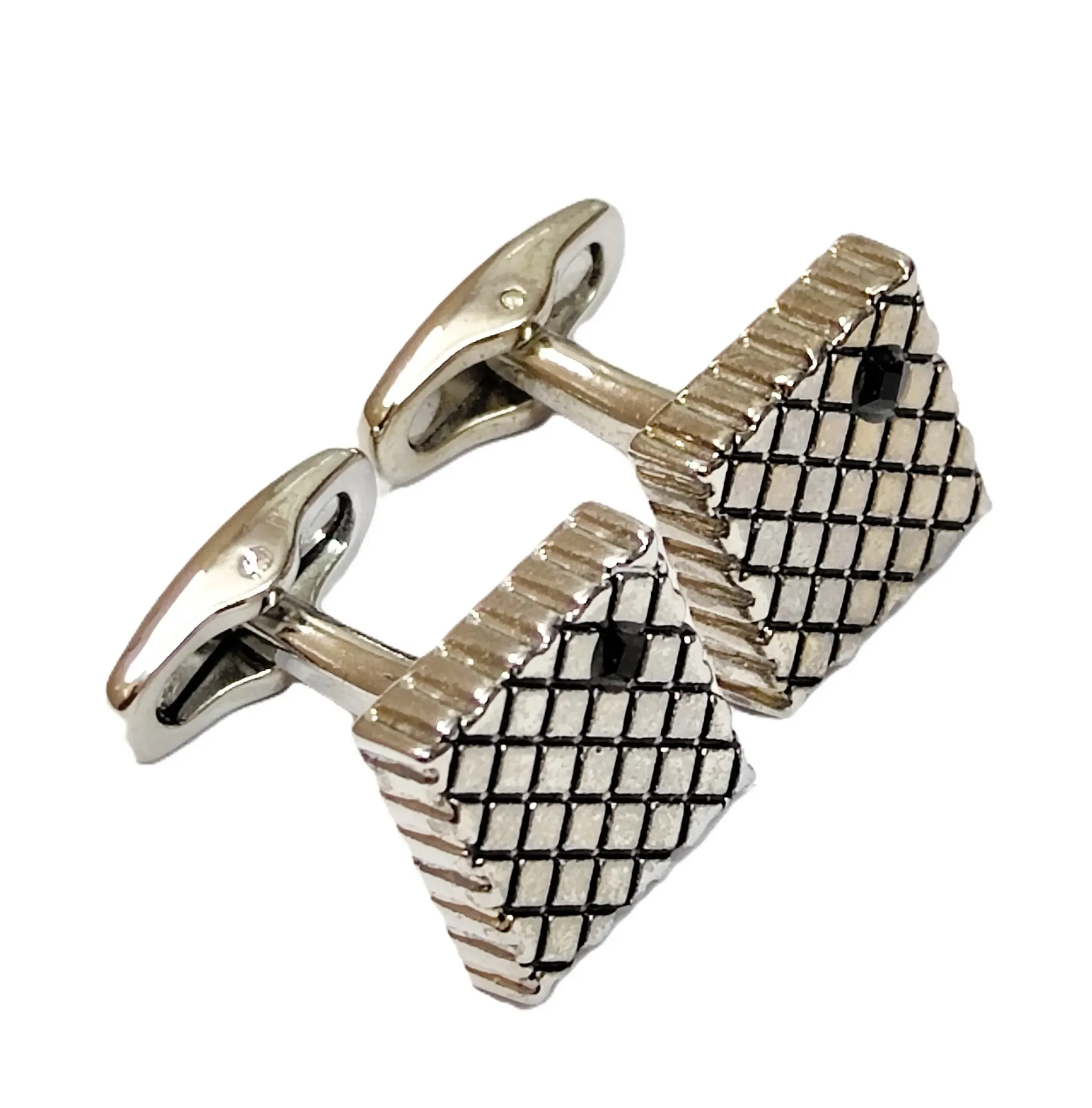 Cufflinks for Bespoke and Tuxedo  Silver Color Gun metal