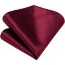 Burgundy Color Men's Pocket Square Pure Satin