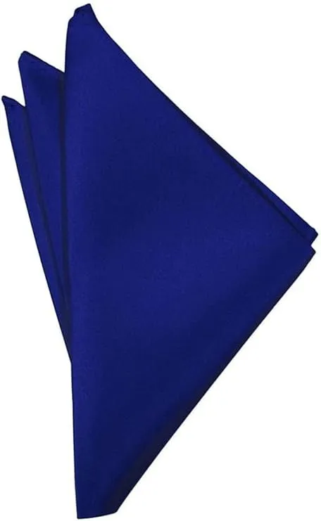 Premium Pocket Square microfiber Men Satin Wedding Handkerchief Pocket Square (Blue)